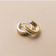 Load image into Gallery viewer, pendientes de aro de plata de ley 2023 auténtica para mujer
