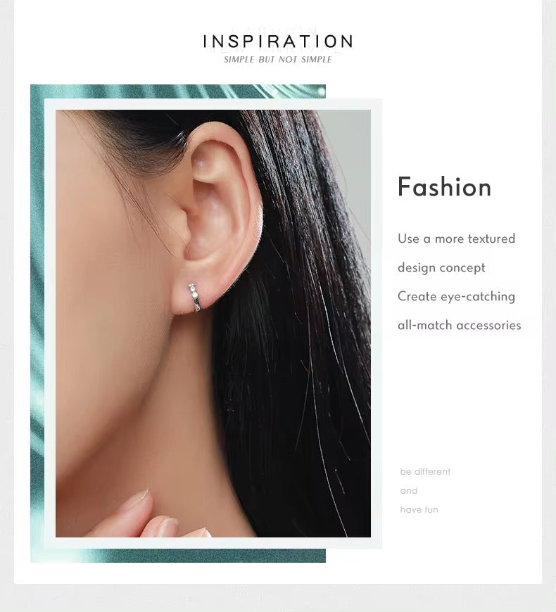 pendientes de plata de primera ley y Circonia cúbica para mujer