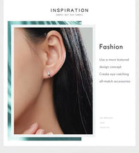 Load image into Gallery viewer, pendientes de plata de primera ley y Circonia cúbica para mujer