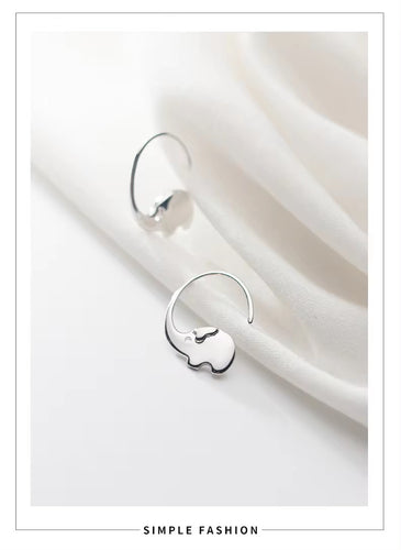 pendientes de plata de ley 925 con forma de elefante, joyería fina, con gancho, para mujer