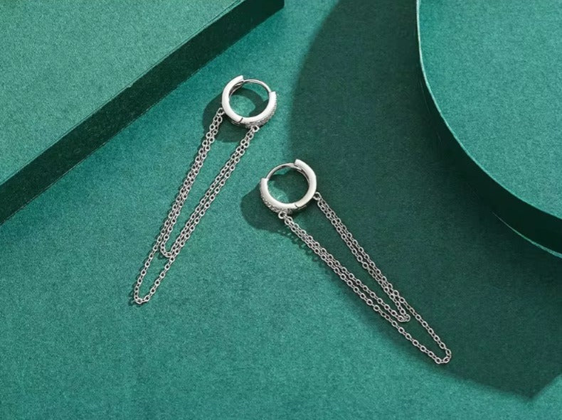 pendientes de plata de primera ley y circón para mujer