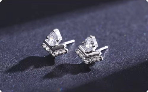 pendientes de plata de ley 925 con colgante para mujer