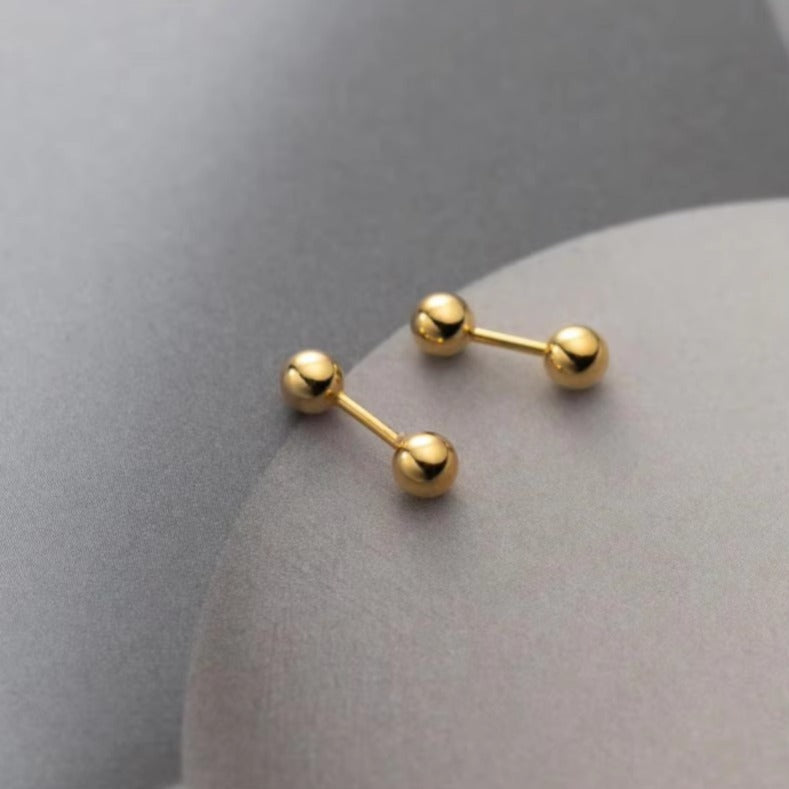 pendientes de plata de ley 925 con forma de tornillo para mujer