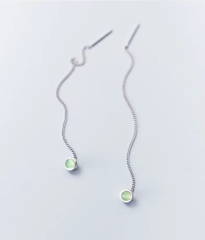 pendientes de borla de cadena larga para mujer