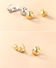 Load image into Gallery viewer, pendientes de Aro para mujer, de Plata Irregular de ley 2021 auténtica