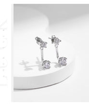 Load image into Gallery viewer, pendientes de plata de ley 925 con circonita cúbica para mujer