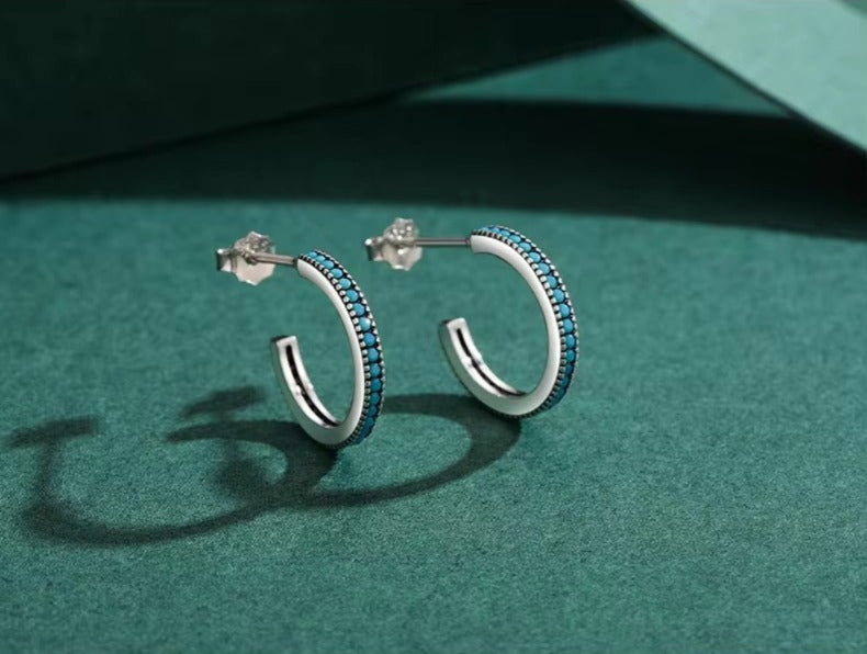 pendientes de tuerca de plata de ley 100% para mujer