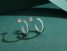 Cargar imagen en el visor de la galería, pendientes de tuerca de plata de ley 100% para mujer