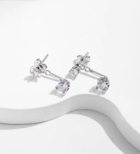 Load image into Gallery viewer, pendientes de plata de ley 925 con circonita cúbica para mujer