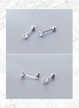 Cargar imagen en el visor de la galería, pendientes de tuerca de circonia AAA deslumbrantes para mujer