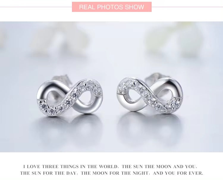 pendientes de plata de ley 2024 con Circonia cúbica para mujer