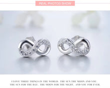 Load image into Gallery viewer, pendientes de plata de ley 2024 con Circonia cúbica para mujer