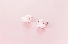 Load image into Gallery viewer, pendientes de plata de ley 925 con diseño de pájaros para mujer