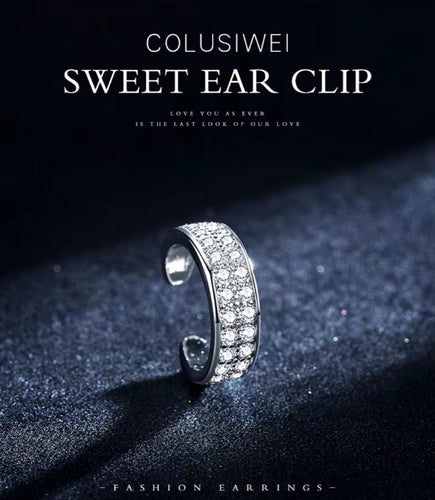 pendientes de plata de ley 925 para hombre y mujer, aretes con Clip brillante de circonita cúbica