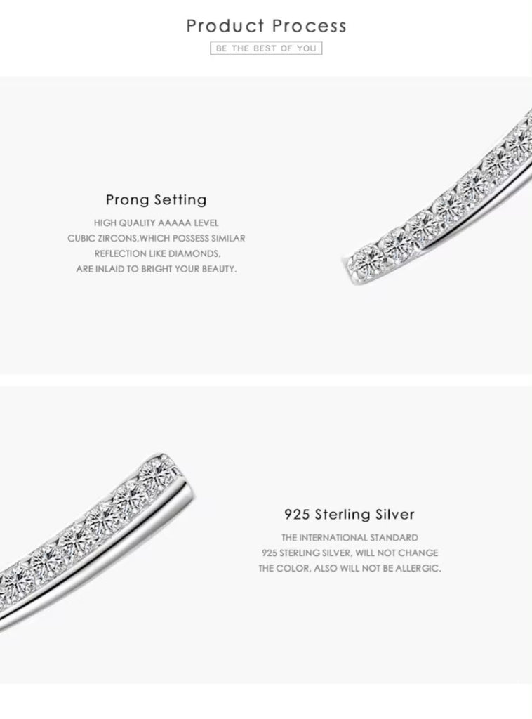 pendientes minimalistas de Plata de Ley 925 para mujer