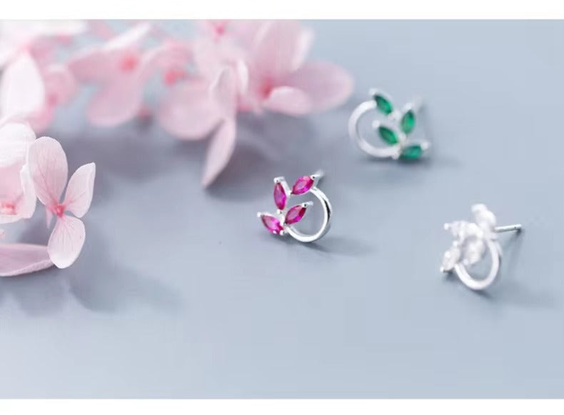 pendientes de plata de primera ley y Circonia cúbica para mujer