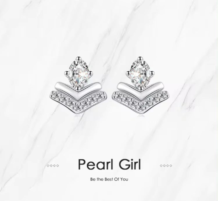 pendientes de plata de ley 925 con colgante para mujer