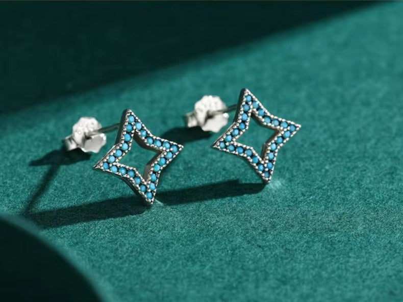 pendientes minimalistas de Plata de Ley 925 para mujer