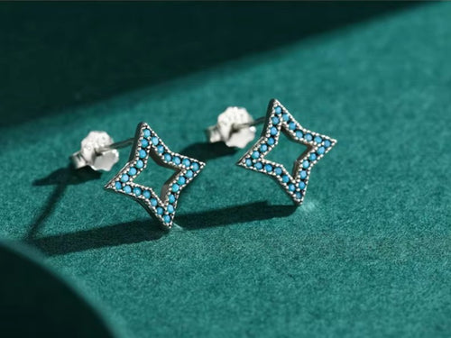 pendientes minimalistas de Plata de Ley 925 para mujer