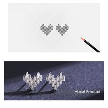 Load image into Gallery viewer, pendientes de plata de ley 925 con forma de corazón para mujer, joyería de compromiso