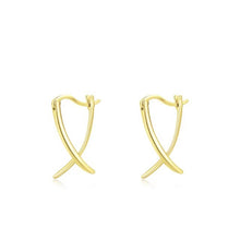 Load image into Gallery viewer, pendientes de aro de Plata de Ley 925 pura para mujer