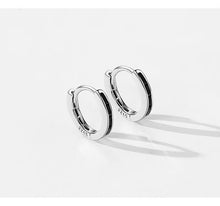 Load image into Gallery viewer, pendientes de aro de Plata de Ley 925 para mujer