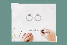 Load image into Gallery viewer, pendientes de plata de primera ley y Circonia cúbica para mujer