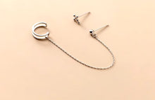 Load image into Gallery viewer, pendientes de plata de ley 925 con borlas largas para mujer y niña, aretes con pasador