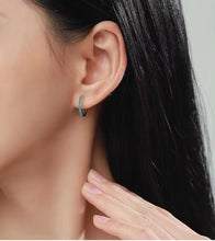 Cargar imagen en el visor de la galería, pendientes de tuerca de plata de ley 100% para mujer