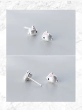 Load image into Gallery viewer, pendientes de plata de ley 925 con forma de ratón para mujer