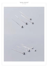 Load image into Gallery viewer, pendientes colgantes de plata de ley 100% para mujer, aretes de diseño minimalista