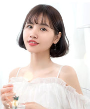 Load image into Gallery viewer, pendientes de gota de cadena larga para mujer y niña, de Plata de Ley 925, aretes de Color dorado