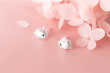 Load image into Gallery viewer, pendientes de plata de ley 925 con forma de ratón para mujer