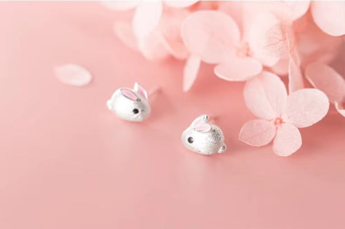 pendientes de plata de ley 925 con forma de ratón para mujer