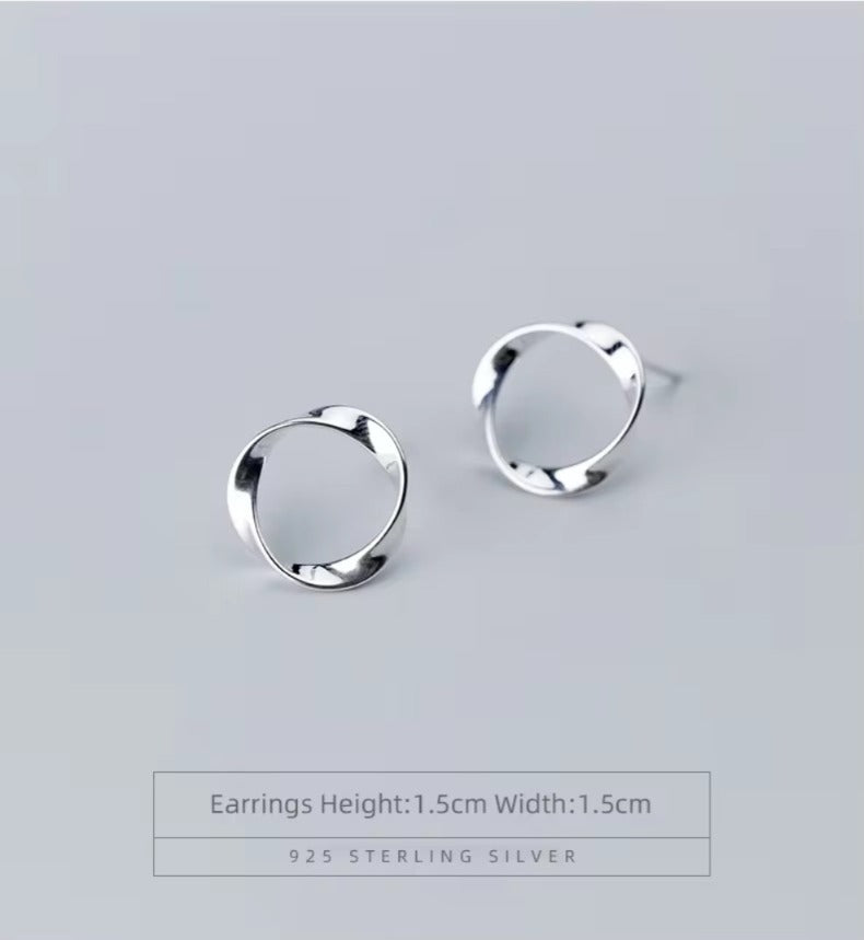 Pendientes minimalistas de Plata de Ley 925 para Mujer