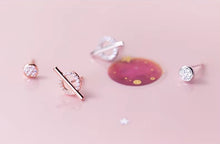 Load image into Gallery viewer, pendientes de plata de ley 925 con circonita cúbica para mujer