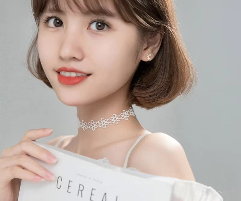 pendientes de tuerca de Plata de Ley 925 para mujer, joyería fina con diseño de planta semicircula