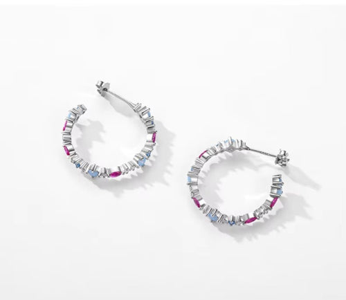 pendientes de plata de ley 925 auténtica para mujer