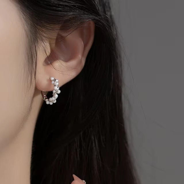 pendientes de aro de Plata de Ley 925 para mujer
