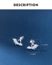 Load image into Gallery viewer, pendientes de plata de ley 925 con alas de boda para mujer, aretes transparentes de Circonia cúbica