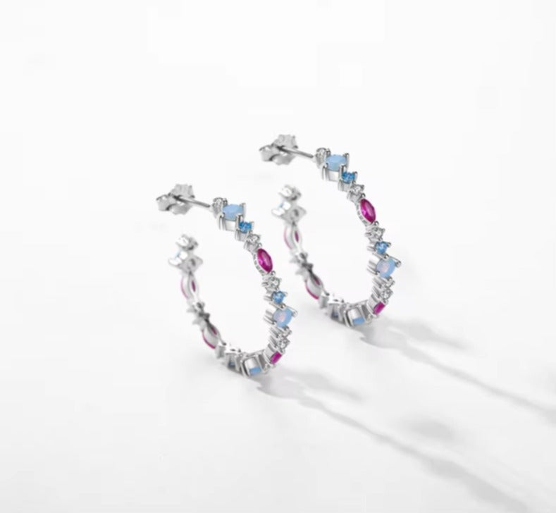 pendientes de plata de ley 925 auténtica para mujer