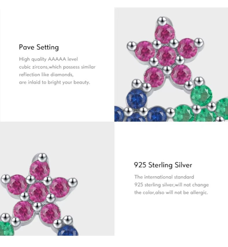 pendientes de plata de ley 925 auténtica para mujer