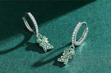 pendientes colgantes de plata de primera ley con forma de dinosaurio para mujer