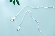 Load image into Gallery viewer, pendientes de plata de ley 925 con cadena larga
