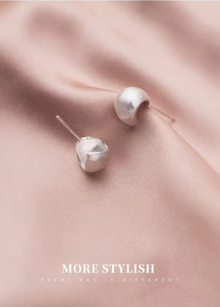 pendientes geométricos de Plata de Ley 925 para mujer