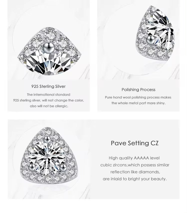 pendientes de plata de ley 925 para mujer