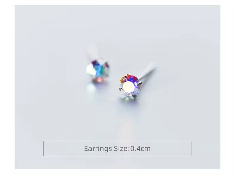 pendientes de plata de primera ley y Circonia cúbica para mujer