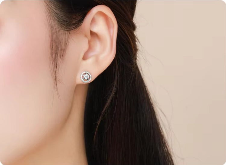 aro-pendientes de plata de primera ley y circón para mujer, aretes pequeños