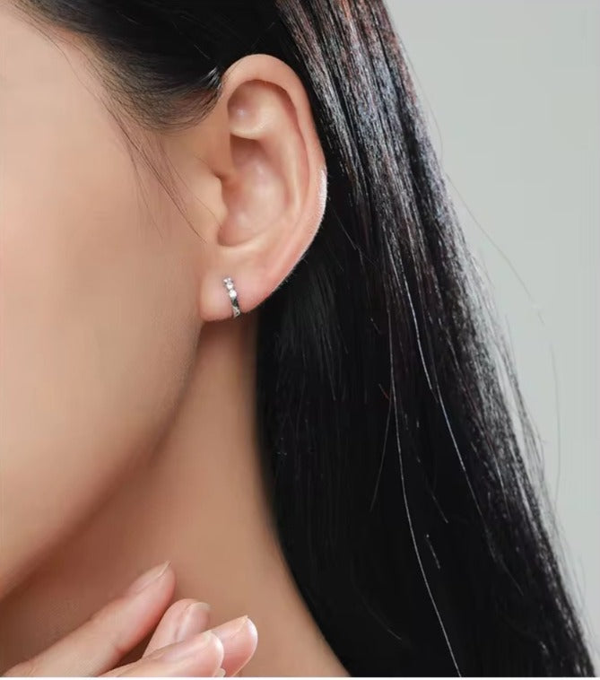 pendientes de plata de primera ley y Circonia cúbica para mujer