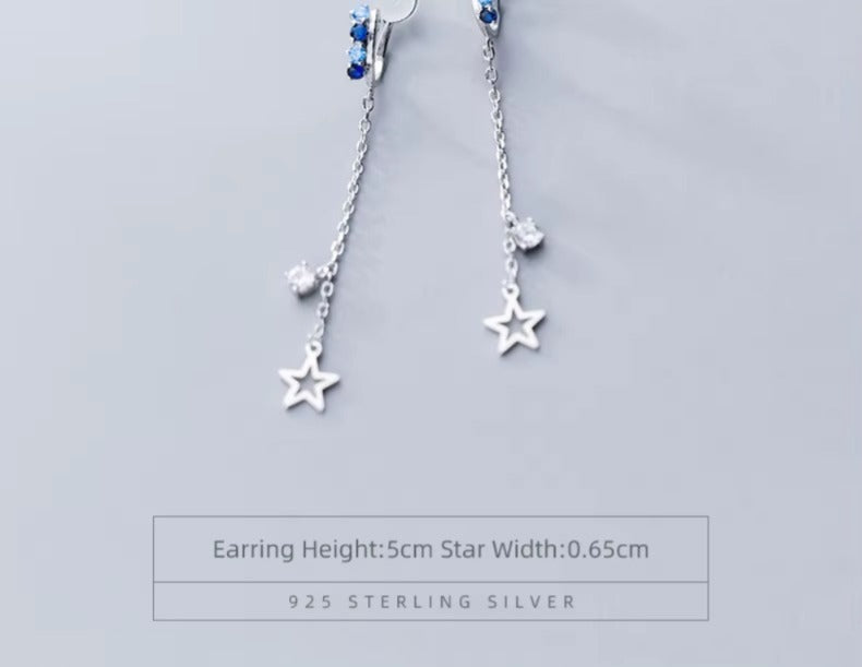 pendientes de plata de ley 925 con forma de U para mujer, joyería fina con Clips